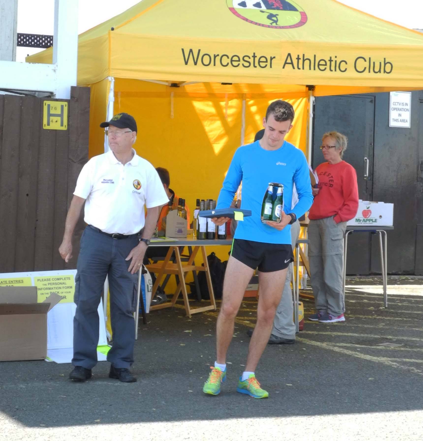 Adam Peacock collects prize for 2nd place
